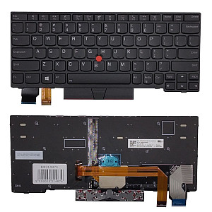 Klaviatūra LENOVO Thinkpad X13, su pašvietimu, su trackpoint, US Klaviatūra LENOVO Thinkpad X13, su pašvietimu, su trackpoint, US