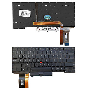 Klaviatūra LENOVO Thinkpad E14, su pašvietimu, su trackpoint, US Klaviatūra LENOVO Thinkpad E14, su pašvietimu, su trackpoint, US
