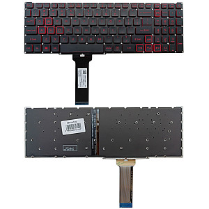Klaviatūra ACER: Nitro 5 Gaming AN515-54, AN515-55, AN715-51, su pašvietimu Klaviatūra ACER: Nitro 5 Gaming AN515-54, AN515-55, AN715-51, su pašvietimu