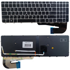 Klaviatūra HP EliteBook 850 G3, ZBook 15u G3, su pašvietimu, su „trackpoint“ Klaviatūra HP EliteBook 850 G3, ZBook 15u G3, su pašvietimu, su „trackpoint“