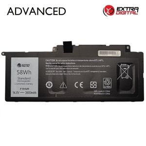 Nešiojamojo kompiuterio baterija, DELL F7HVR, 3900mAh, Extra Digital Advanced Nešiojamojo kompiuterio baterija, DELL F7HVR, 3900mAh, Extra Digital Advanced