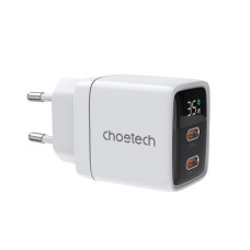 Kroviklis CHOETECH GaN 2xUSB Type-C: 35W, PD Kroviklis CHOETECH GaN 2xUSB Type-C: 35W, PD