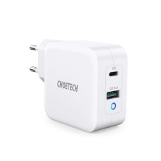 Kroviklis CHOETECH GaN USB Type-C, Type-A: 65W, PD, QC Kroviklis CHOETECH GaN USB Type-C, Type-A: 65W, PD, QC