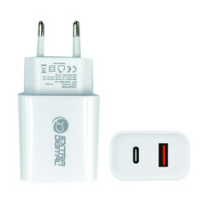 Kroviklis EXTRA DIGITAL USB 3.0+ Type C: 220V, 20W, QC3.0+ PD Kroviklis EXTRA DIGITAL USB 3.0+ Type C: 220V, 20W, QC3.0+ PD