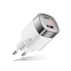 Kroviklis GaN USB Type-C, USB Type-A: 33W, PPS Kroviklis GaN USB Type-C, USB Type-A: 33W, PPS