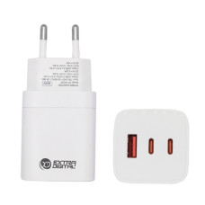 Kroviklis EXTRA DIGITAL GaN 2x USB Type-C, USB Type-A: 65W, PPS Kroviklis EXTRA DIGITAL GaN 2x USB Type-C, USB Type-A: 65W, PPS