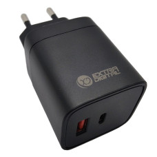 Kroviklis EXTRA DIGITAL GaN USB Type-C, USB Type-A: 45W, PPS Kroviklis EXTRA DIGITAL GaN USB Type-C, USB Type-A: 45W, PPS