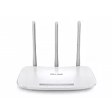 TP-LINK N300 Wi-Fi Router 802.11b/g/n 2T2R 300Mbps at 2.4GHz 5x10/100M Ports 3x5dBi fixed antennas  Wireless On/Off WPS